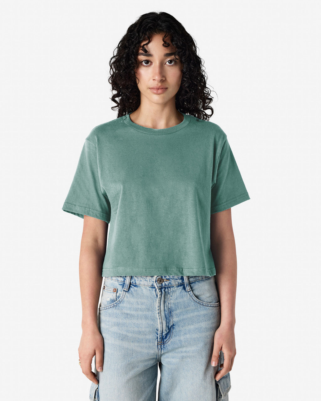 American Apparel Womens Fine Jersey Boxy T-shirt (102)