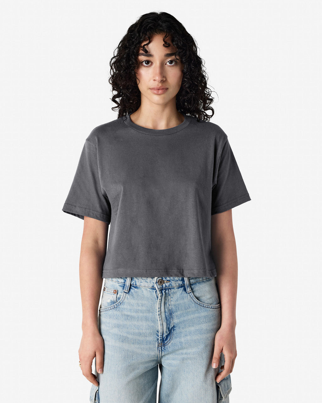 American Apparel Womens Fine Jersey Boxy T-shirt (102)