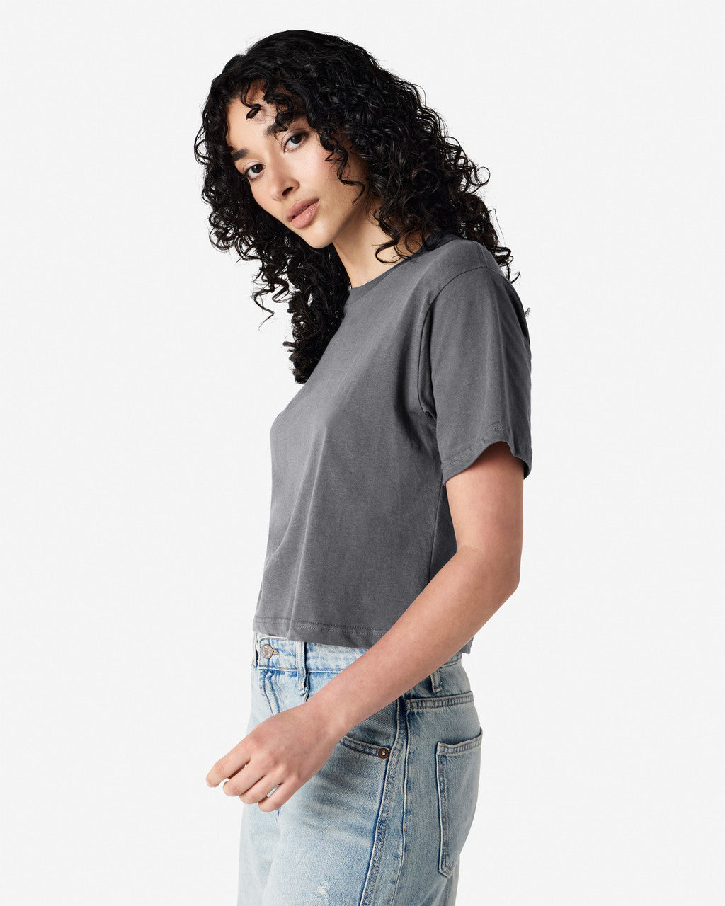 American Apparel Womens Fine Jersey Boxy T-shirt (102)