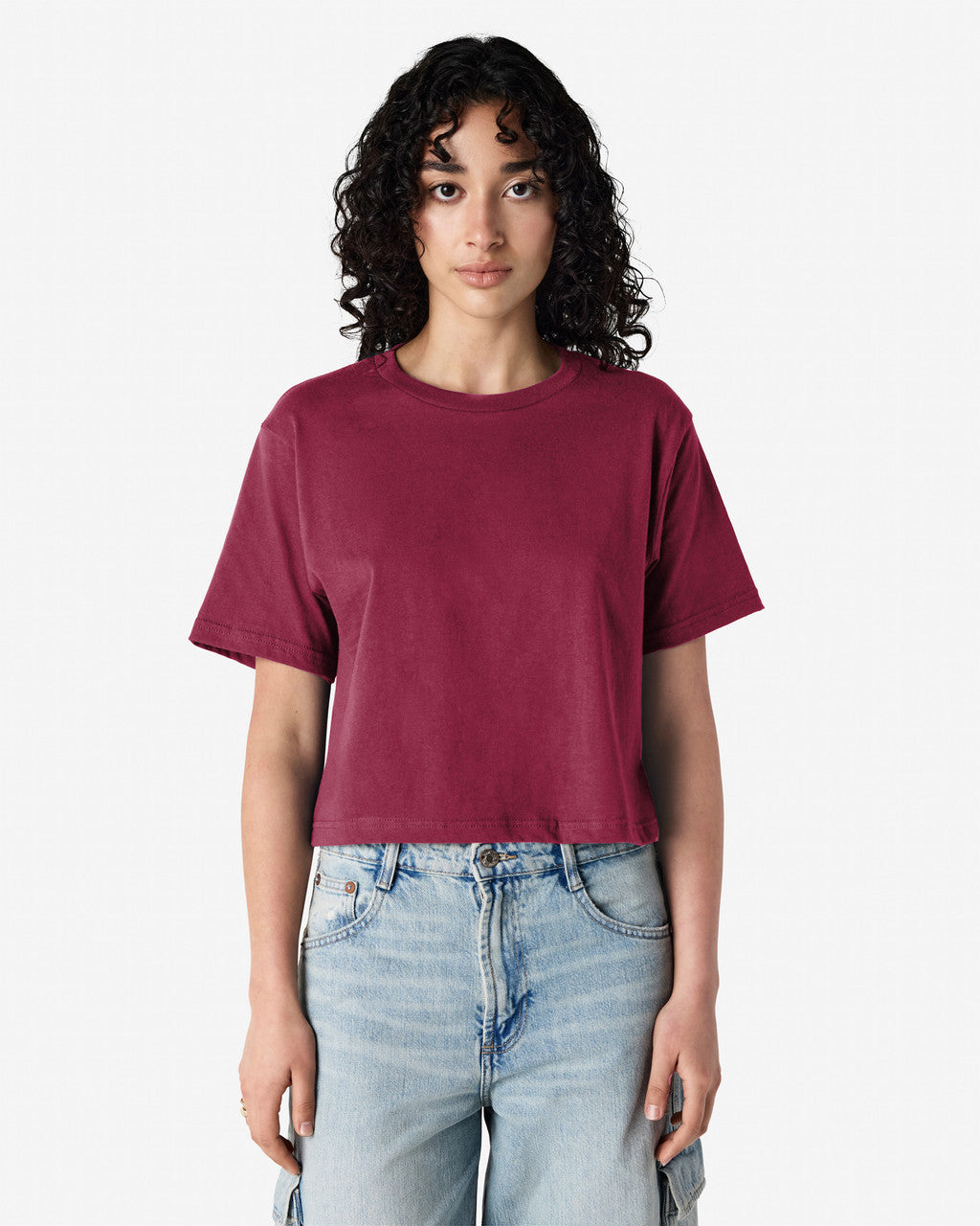 American Apparel Womens Fine Jersey Boxy T-shirt (102)