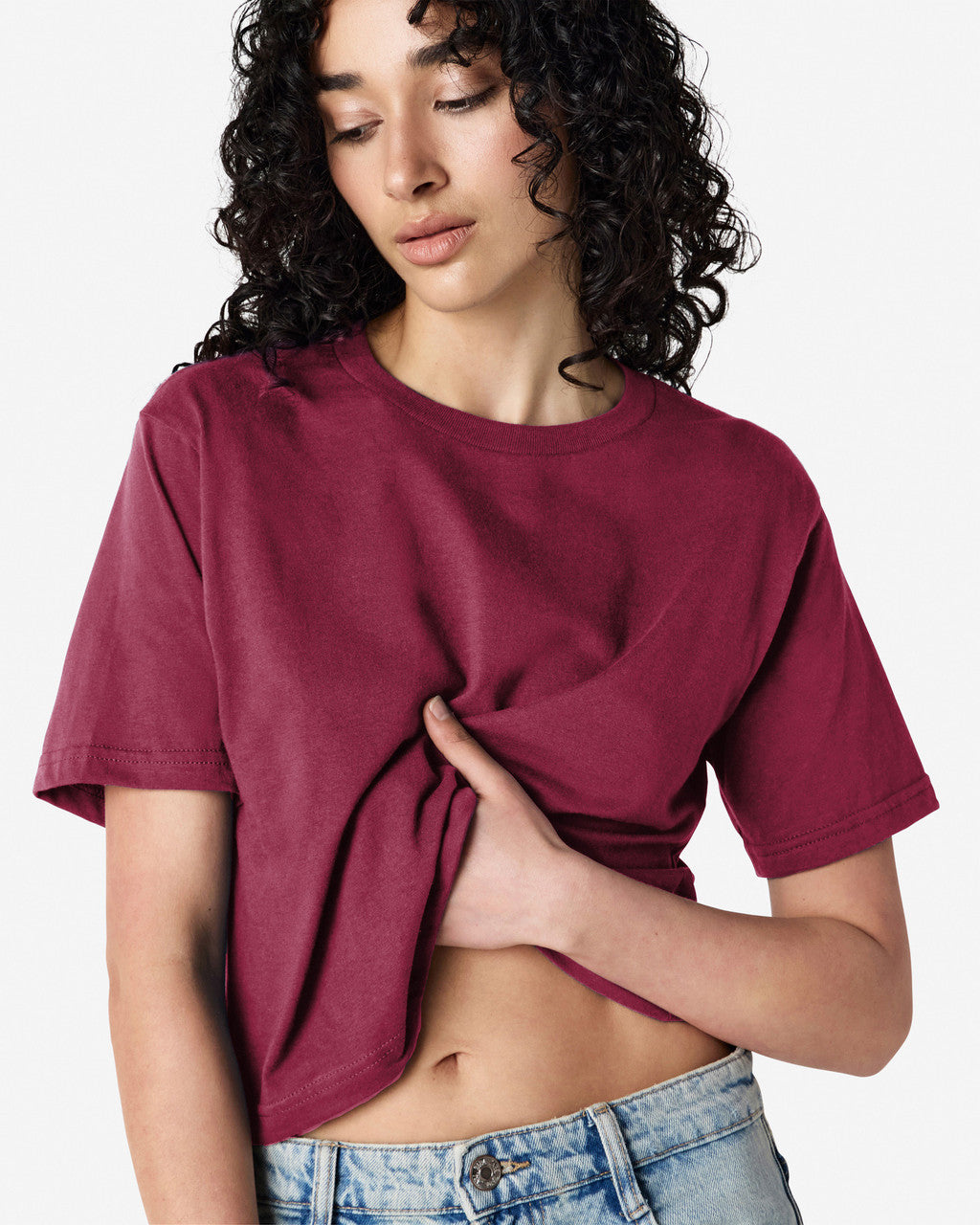 American Apparel Womens Fine Jersey Boxy T-shirt (102)