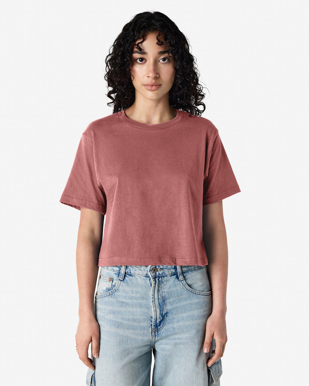 American Apparel Womens Fine Jersey Boxy T-shirt (102)