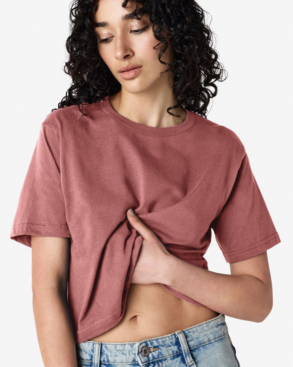 American Apparel Womens Fine Jersey Boxy T-shirt (102)