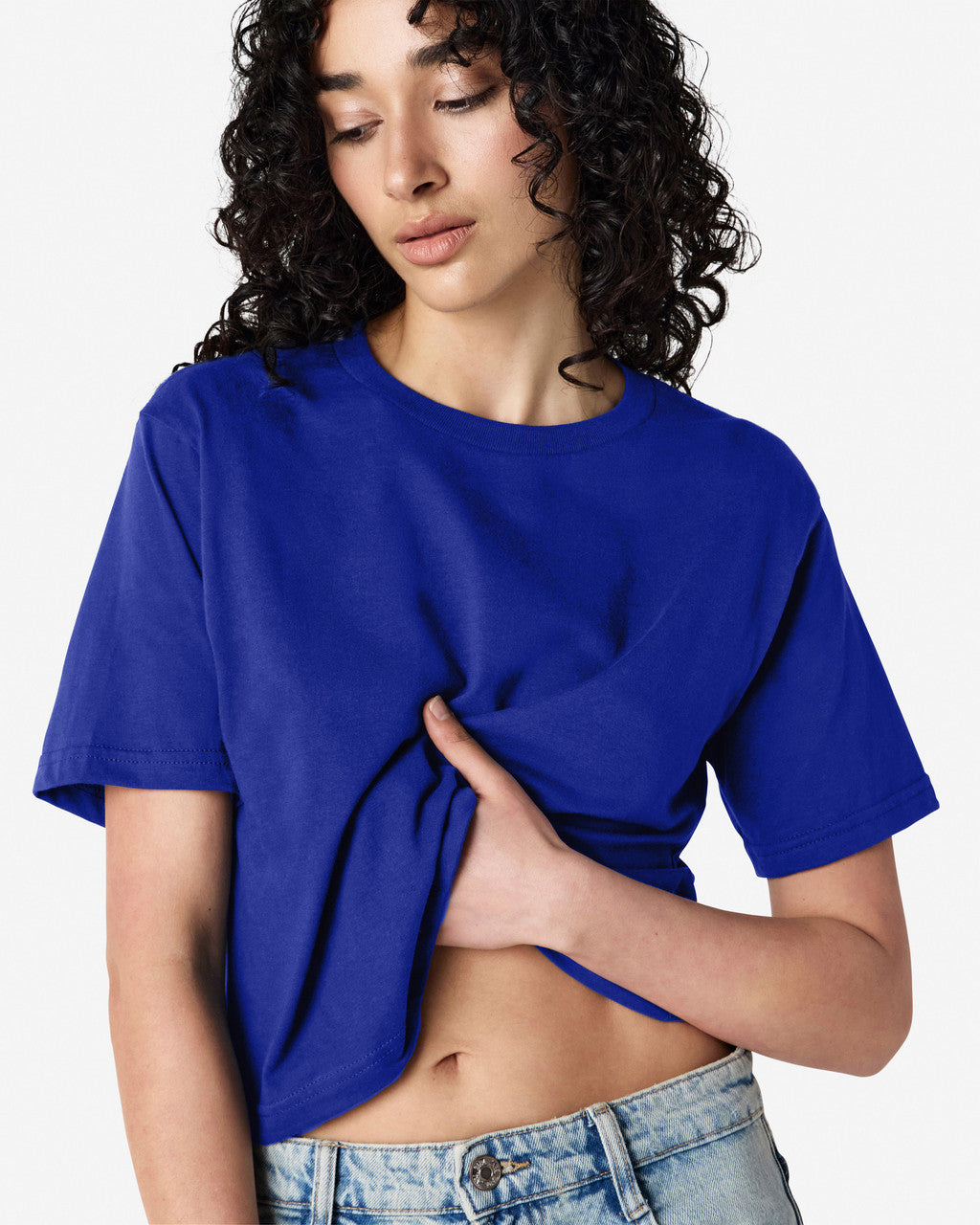 American Apparel Womens Fine Jersey Boxy T-shirt (102)