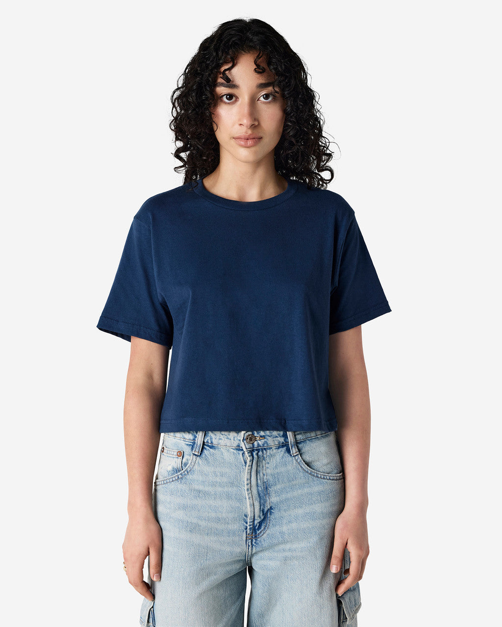 American Apparel Womens Fine Jersey Boxy T-shirt (102)