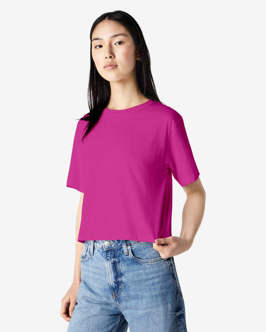 American Apparel Womens Fine Jersey Boxy T-shirt (102)