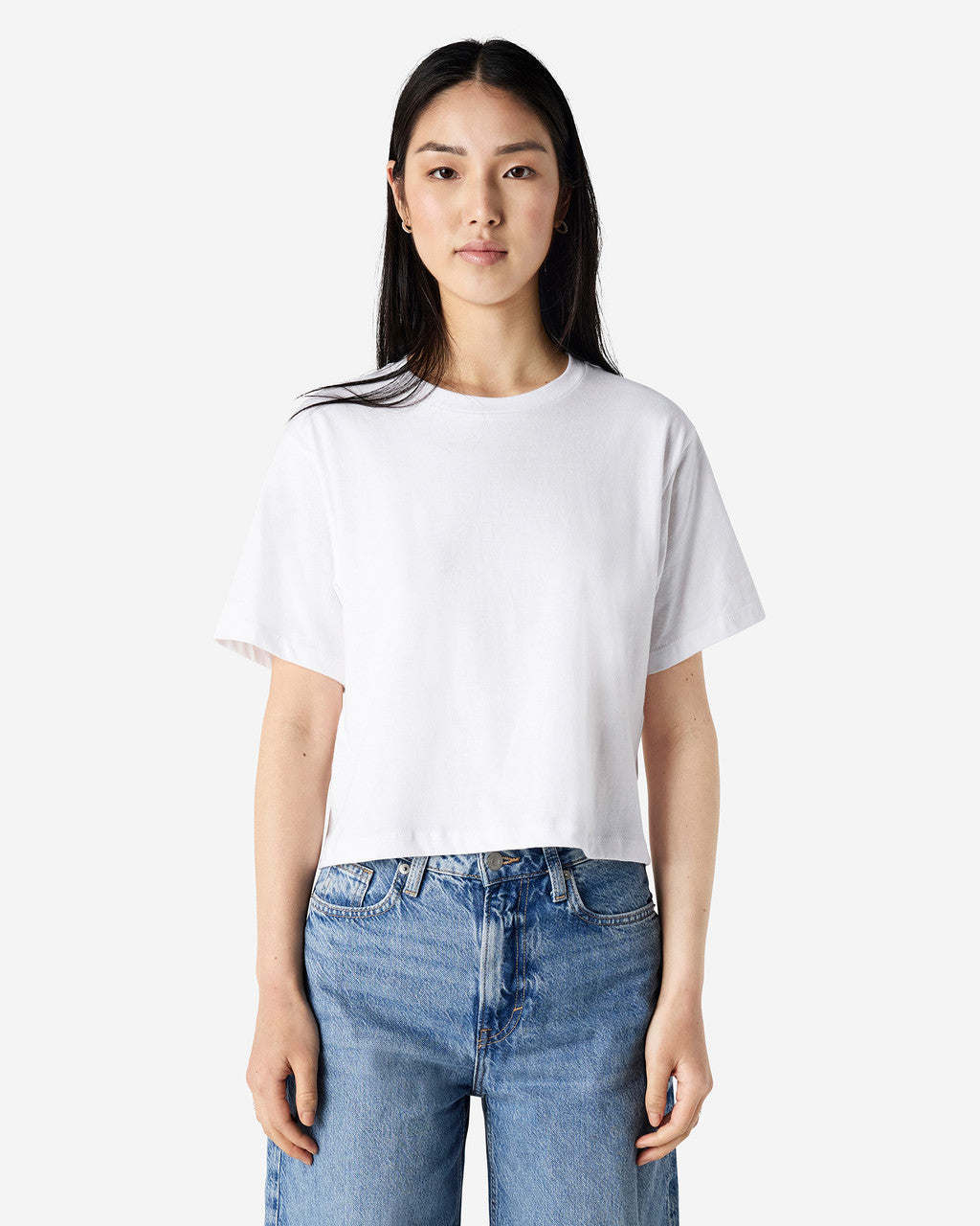 American Apparel Womens Fine Jersey Boxy T-shirt (102)