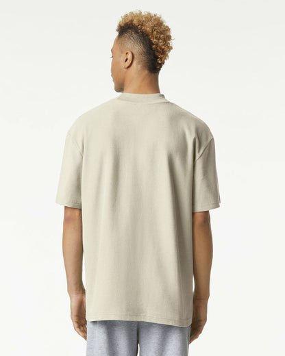 American Apparel Pique Unisex Mockneck T-shirt (1PQ)