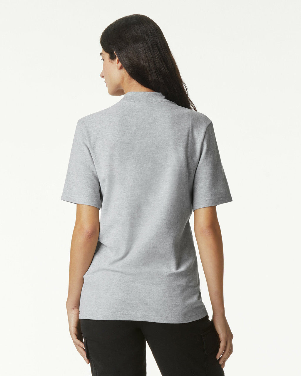 American Apparel Pique Unisex Mockneck T-shirt (1PQ)