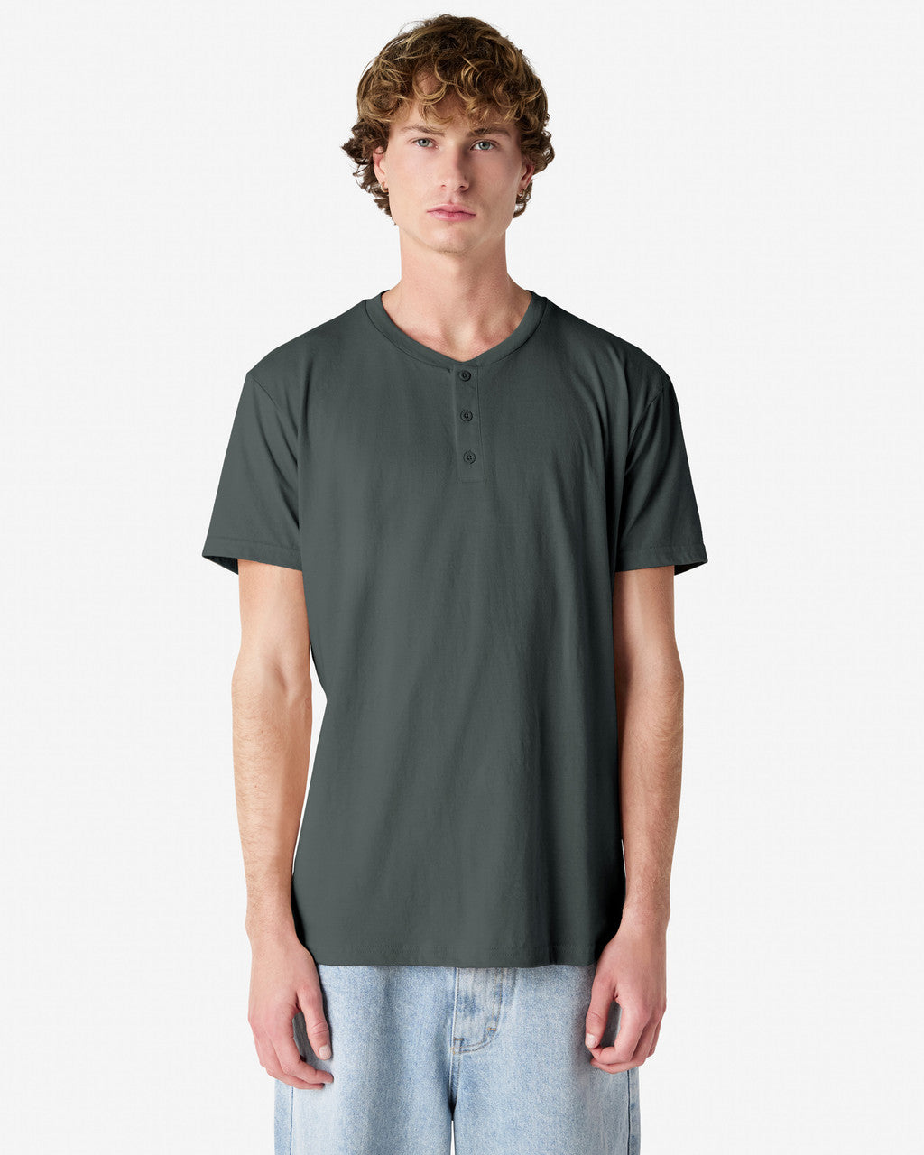 American Apparel Adult CVC Henley T-shirt (2004CVC)