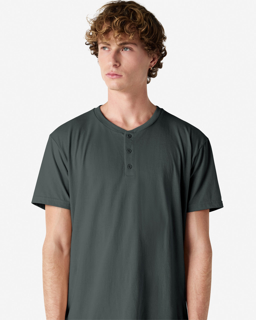 American Apparel Adult CVC Henley T-shirt (2004CVC)