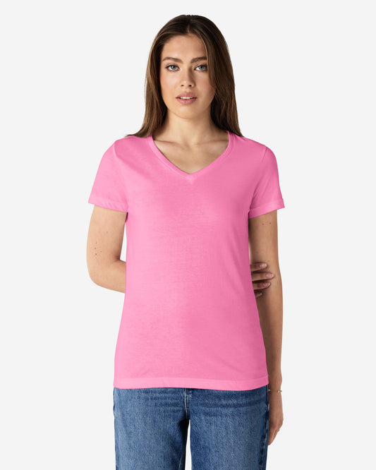 Gildan Soft Style Ladies V Neck T/S-(64V00L)