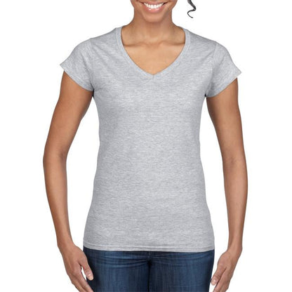 Gildan Soft Style Ladies V Neck T/S-(64V00L)